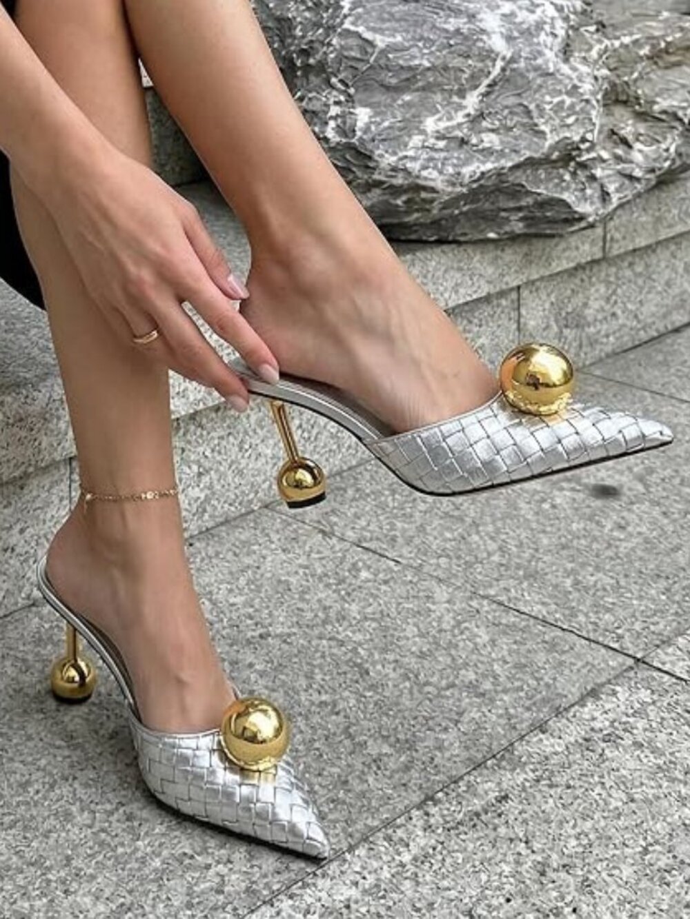 Brand New. Size 8.5-9. JW PEI Women's Sofia Sphere Heel Mules. Holiday Sale.